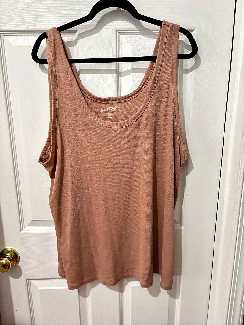 Universal Thread Ribbed Tank Top Brown 4X